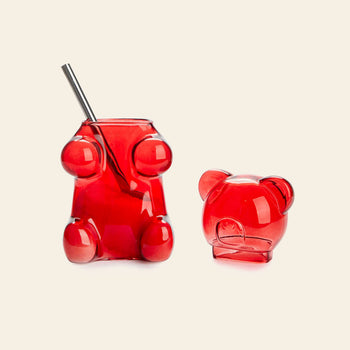 Balvi Yummy Bear Sugar Bowl Red