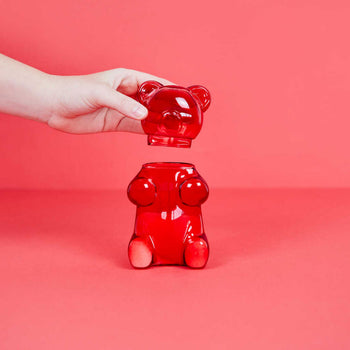 Balvi Yummy Bear Sugar Bowl Red