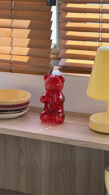 Balvi Yummy Bear Sugar Bowl Red