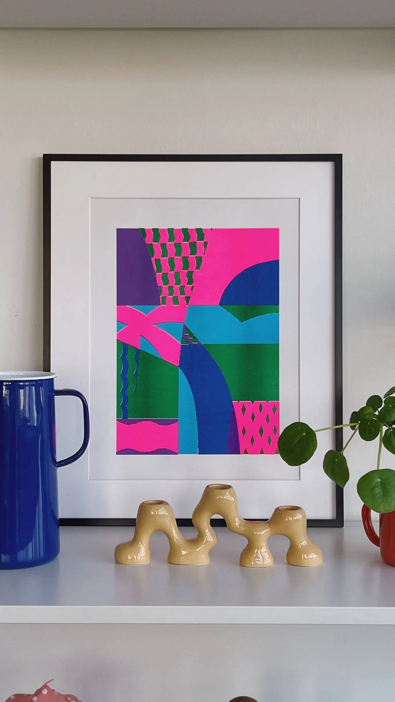 Bbblob Freefall，2022，Risograph（30x42）