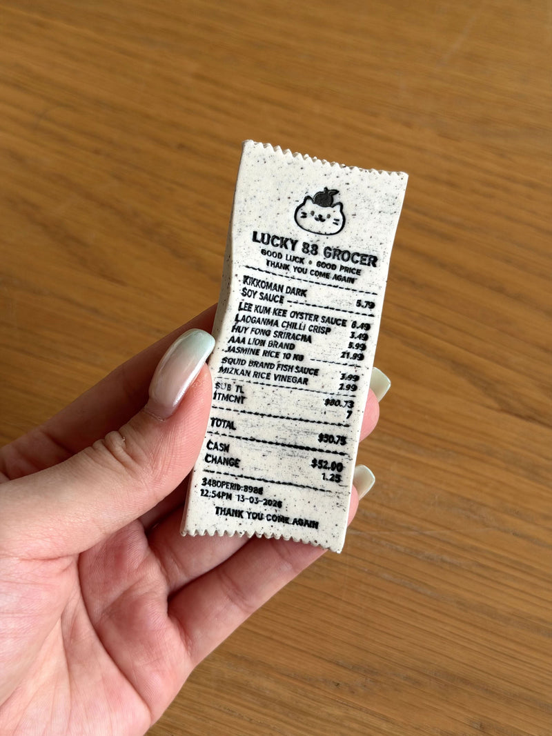 Bernadette Huang Pantry Staples Receipt Sculpture Mini