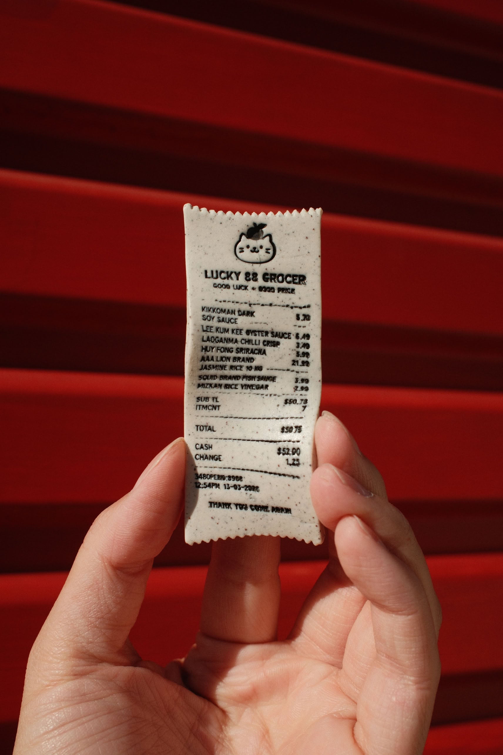 Bernadette Huang Pantry Staples Receipt Sculpture Mini