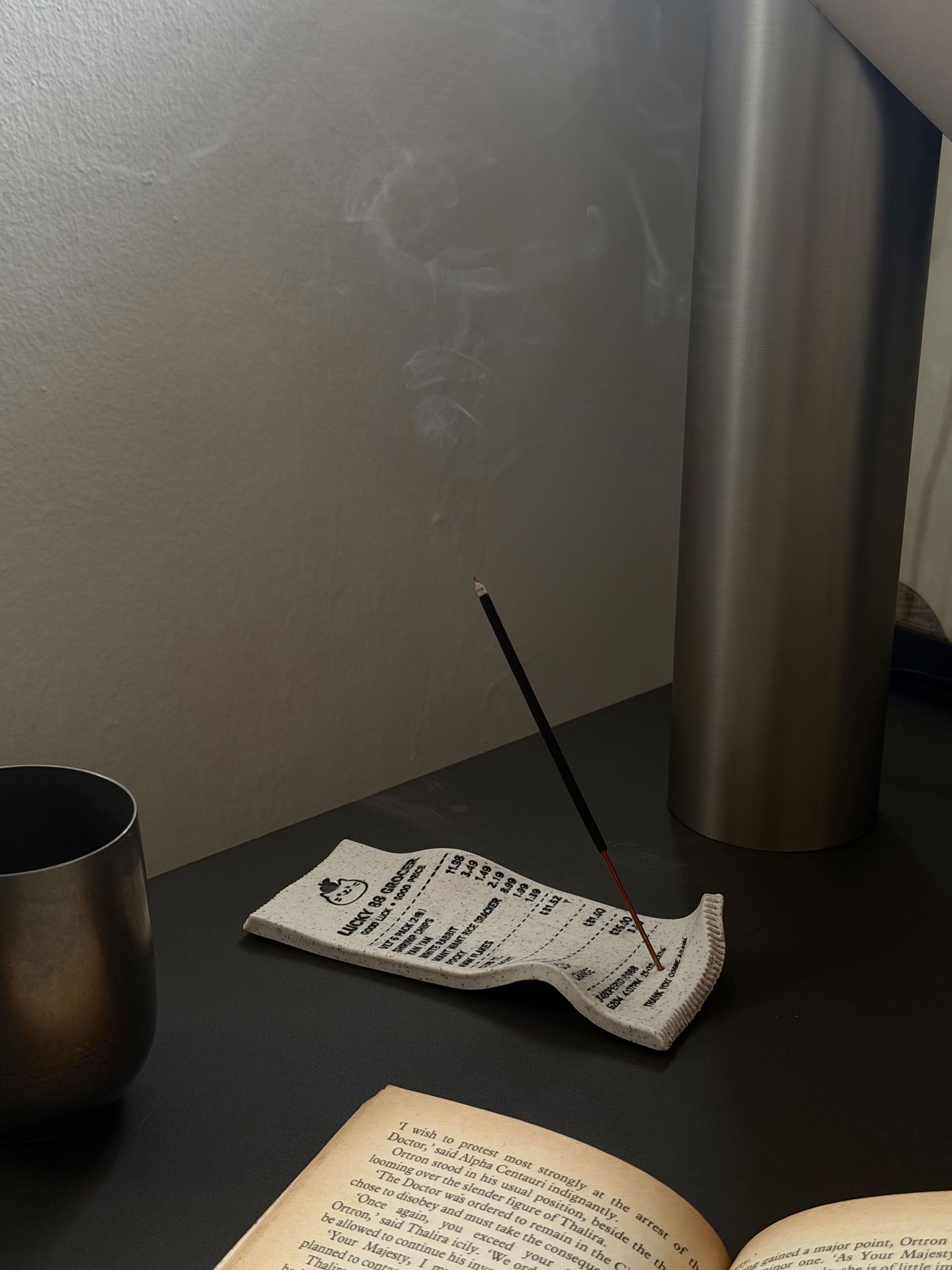Bernadette Huang Snack Run Receipt Incense Holder