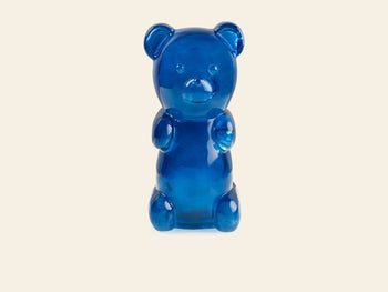 Bitten Candy Bear Money Bank Blue