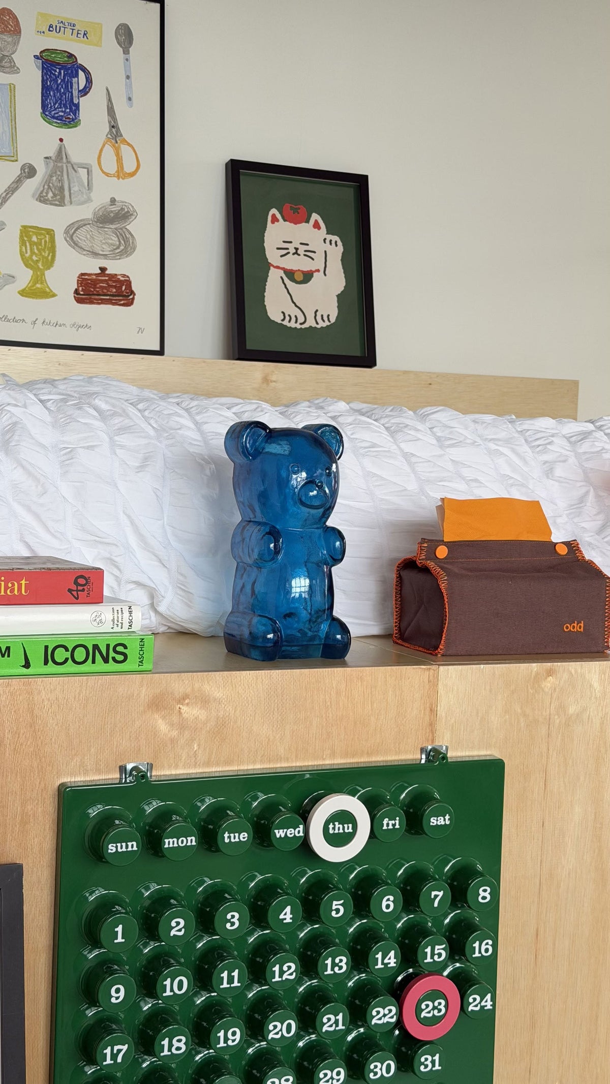 Bitten Candy Bear Money Bank Blue