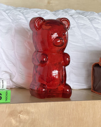 Bitten Candy Bear Money Bank Red
