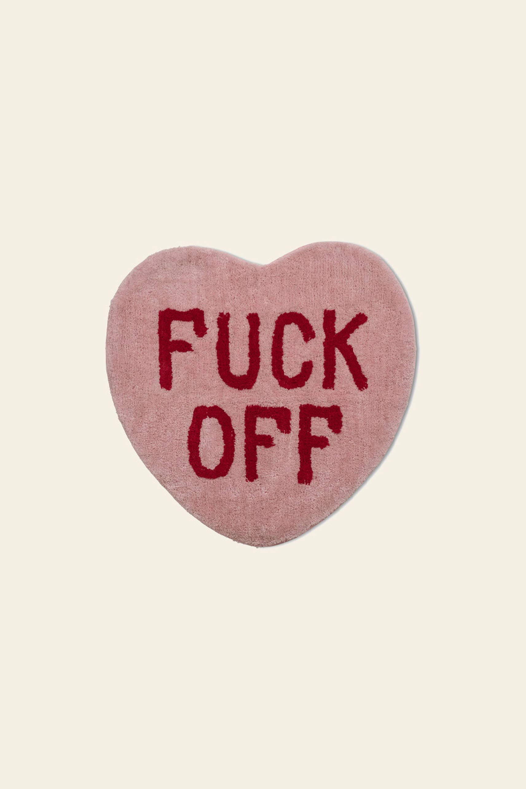 Bitten Fuck Off Heart Rug