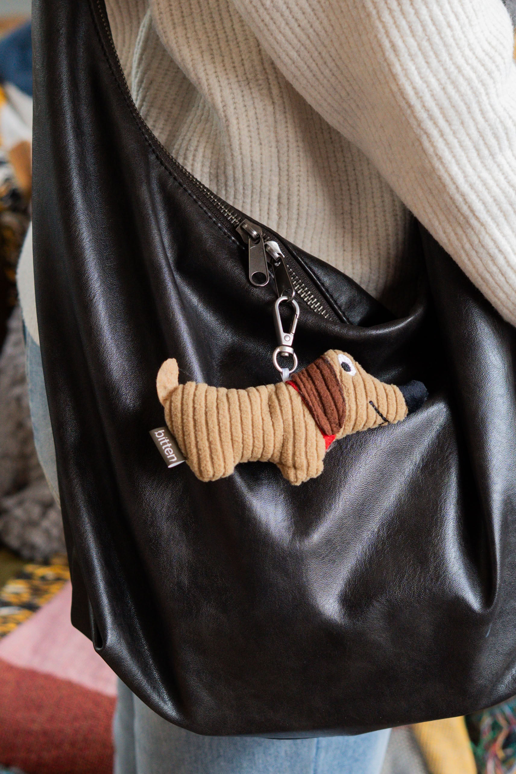 Bitten Keyfriend Stretched Sausage Dog