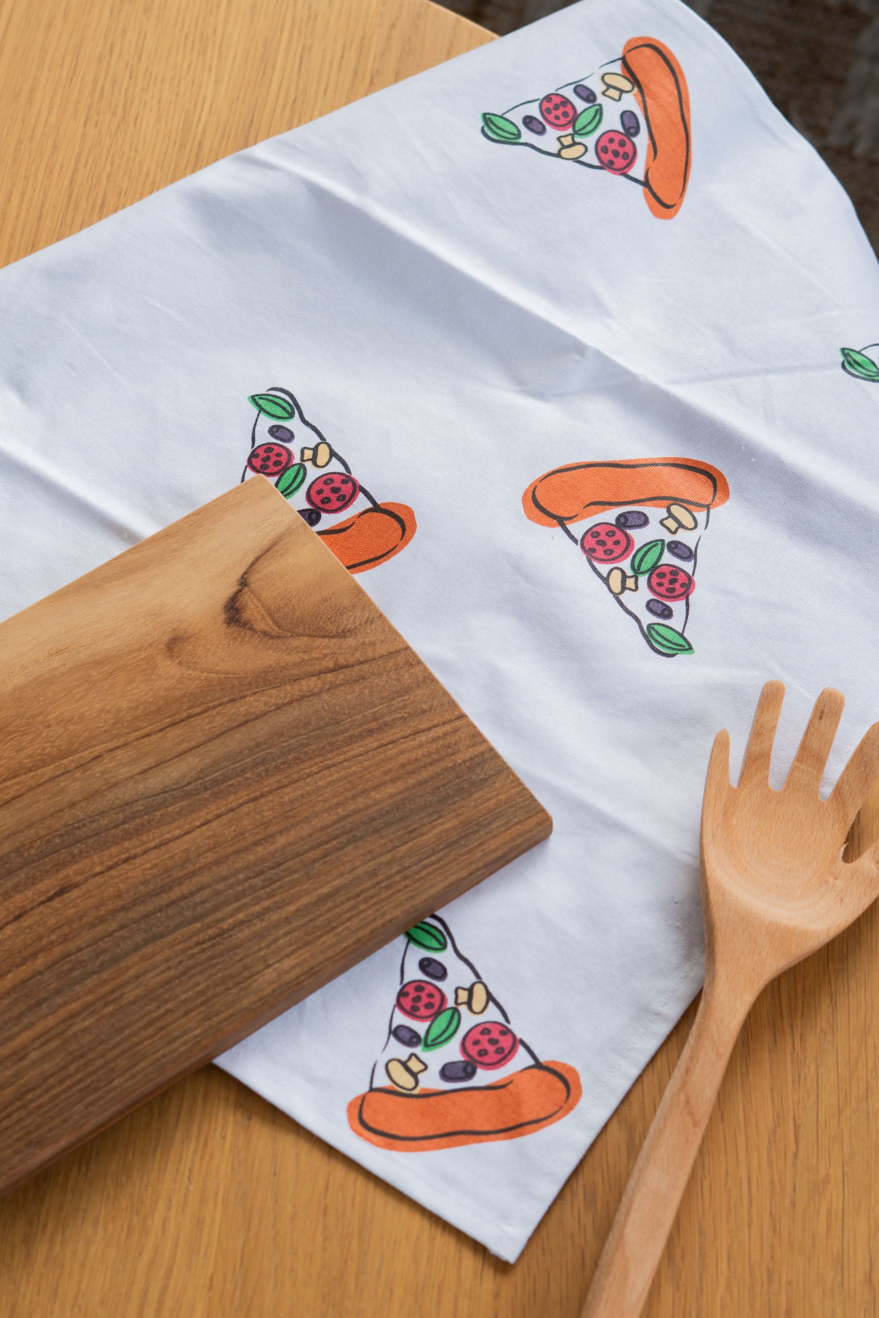Bitten Pizza Tea Towel