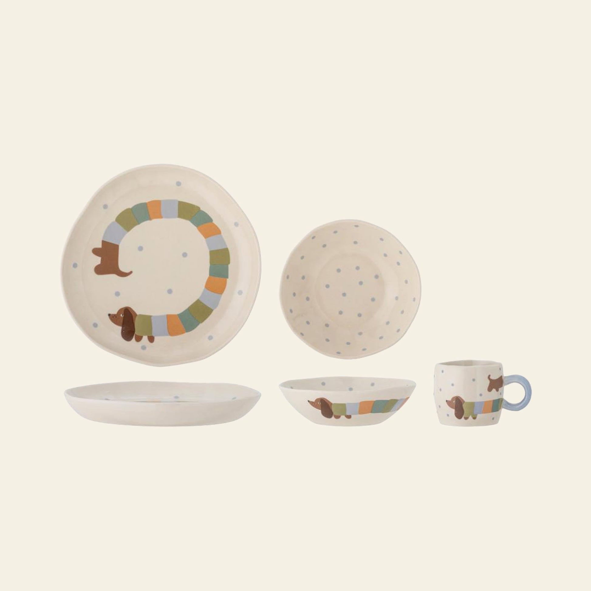Bloomingville Charlie Tableware Set Blue