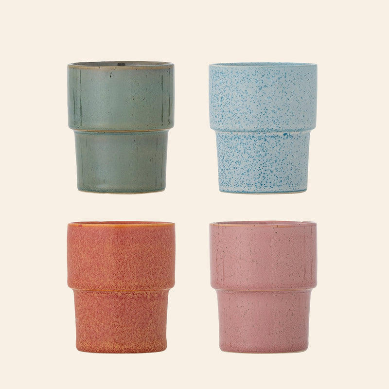 Bloomingville Ewan Cup, Set of 4 - Multicolour