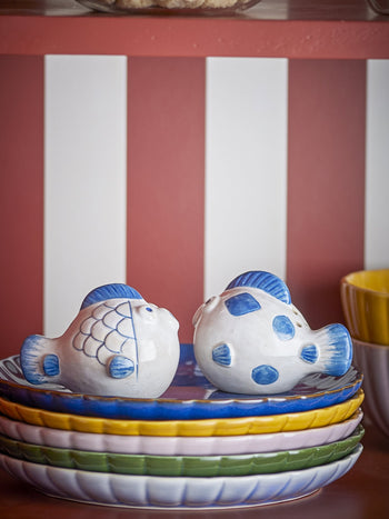 Bloomingville Fugu Salt & Pepper Shaker Set Blue