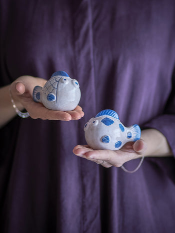 Bloomingville Fugu Salt & Pepper Shaker Set Blue