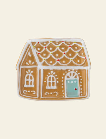 Bloomingville Ginnie Gingerbread House Serving Plate Brown