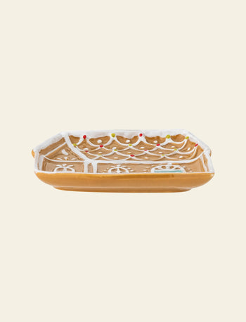 Bloomingville Ginnie Gingerbread House Serving Plate Brown
