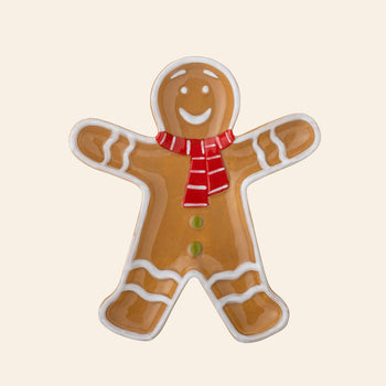 Bloomingville Ginnie Gingerbread Man Serving Plate Brown