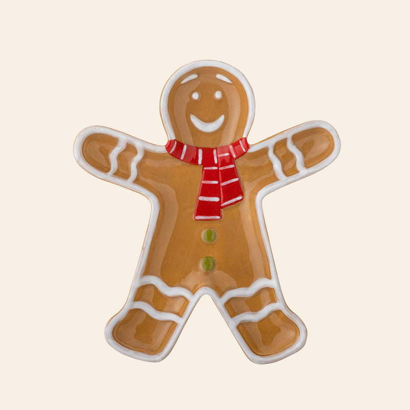Bloomingville Ginnie Gingerbread Man Serving Plate - Brown