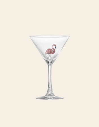 Bloomingville Misa Cocktail Glass Flamingo