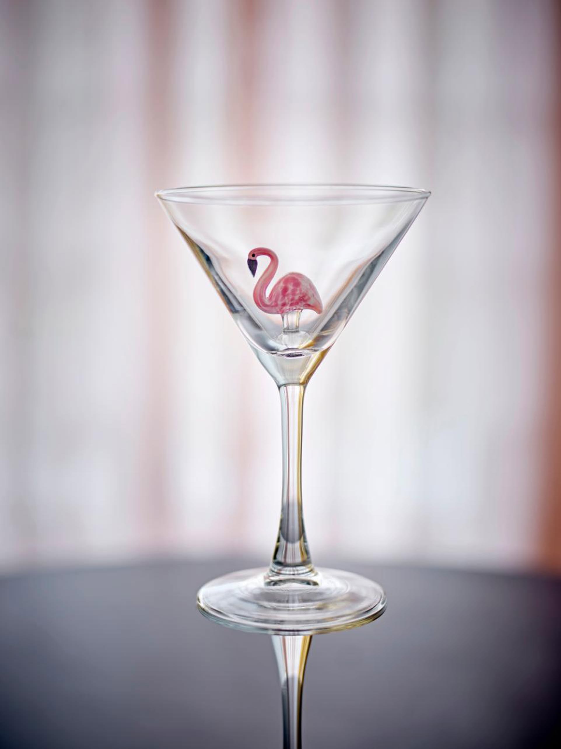 Bloomingville Misa Cocktail Glass Flamingo