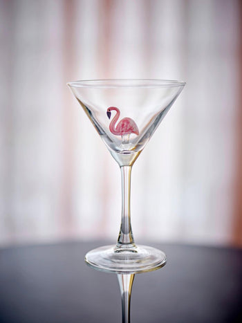 Bloomingville Misa Cocktail Glass Flamingo