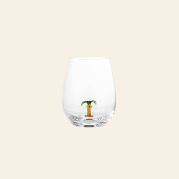 Bloomingville Misa Drinking Glass Palm Tree