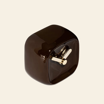Bmix Studio Ceramic Cube Desk Clock Chocolate