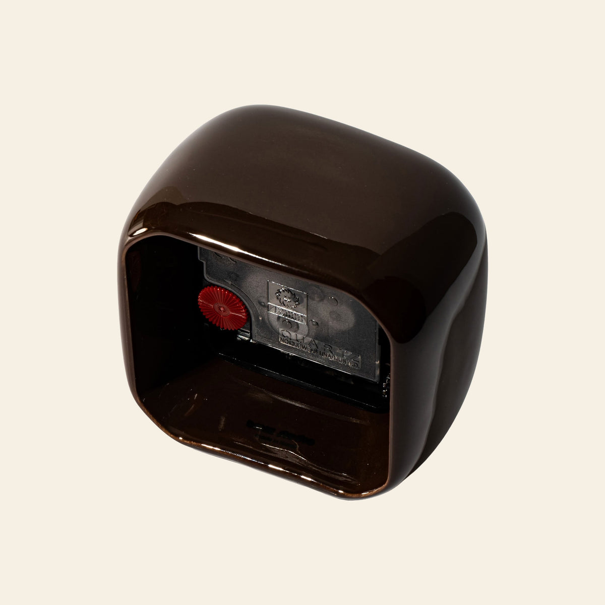 Bmix Studio Ceramic Cube Desk Clock Chocolate