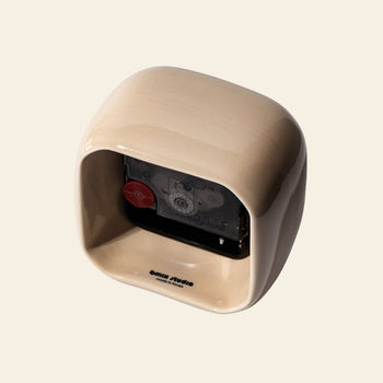 Bmix Studio Ceramic Cube Desk Clock Mocha
