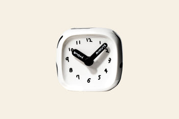 Bmix Studio x INAP Edition Ceramic Cube Clock 01 Black Hands