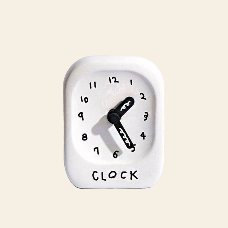 Bmix Studio x INAP Edition Ceramic Desk Clock 02 - Black Hands