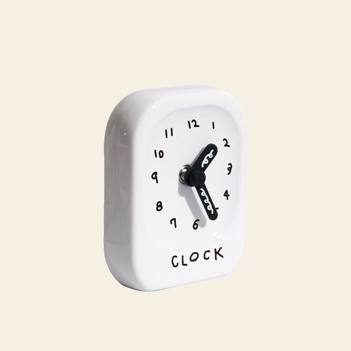 Bmix Studio x INAP Edition Ceramic Desk Clock 02 Black Hands