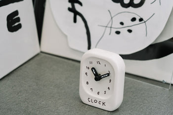 Bmix Studio x INAP Edition Ceramic Desk Clock 02 Black Hands