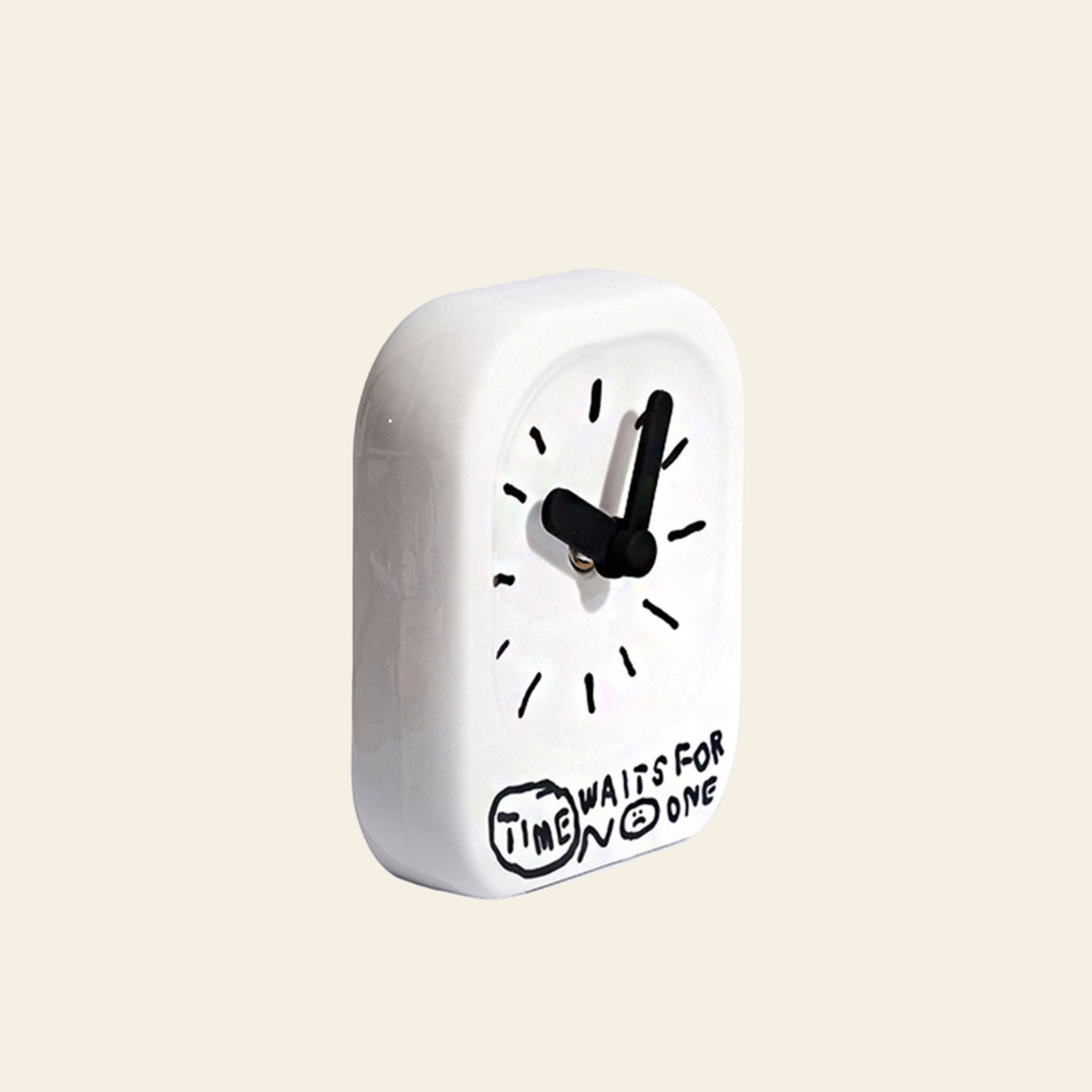 Bmix Studio x INAP Edition Ceramic Desk Clock 03 - Black Hands