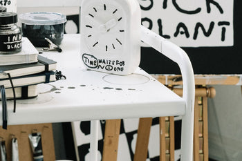 Bmix Studio x INAP Edition Ceramic Desk Clock 03 Black Hands
