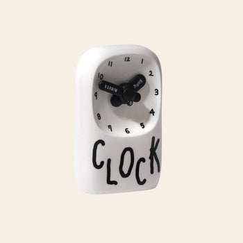 Bmix Studio x INAP Edition Ceramic Desk Long Clock Black Hands