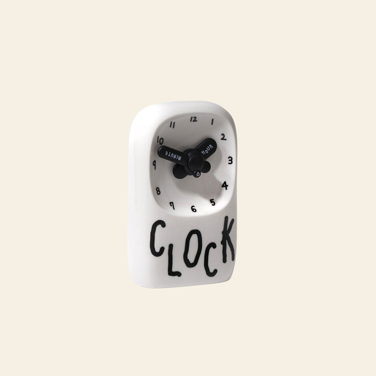 Bmix Studio x INAP Edition Ceramic Desk Long Clock Black Hands