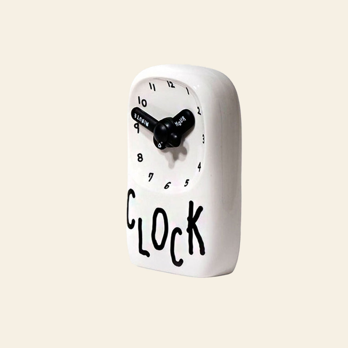 Bmix Studio x INAP Edition Ceramic Desk Long Clock Black Hands