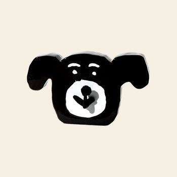 Bmix Studio x INAP Edition Ceramic Dog Clock Black