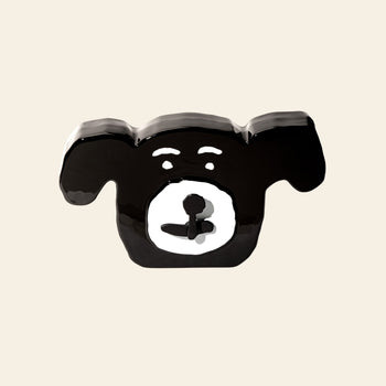 Bmix Studio x INAP Edition Ceramic Dog Clock Black