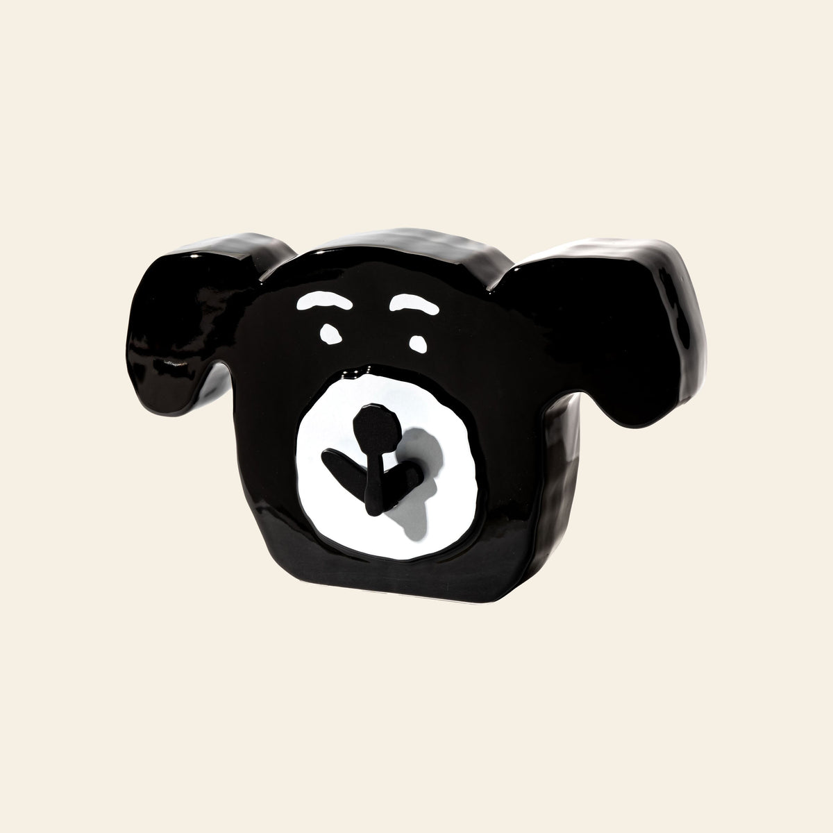 Bmix Studio x INAP Edition Ceramic Dog Clock Black