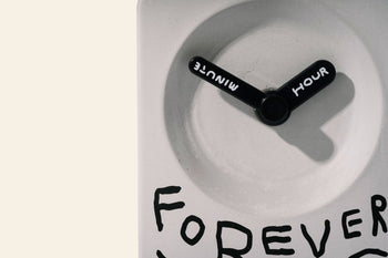 Bmix Studio x INAP Edition Concrete Desk Clock 04 Black Hands