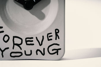 Bmix Studio x INAP Edition Concrete Desk Clock 04 Black Hands