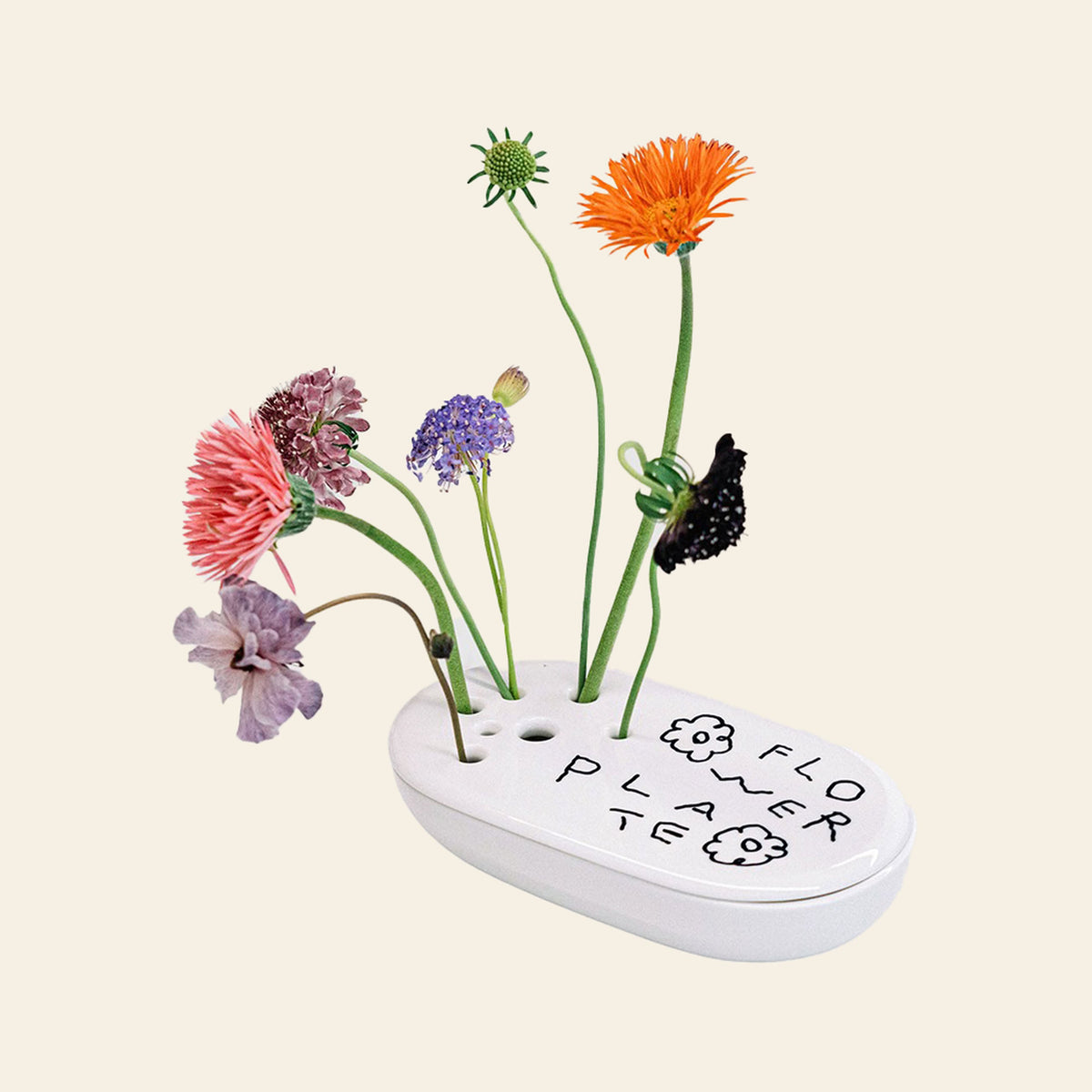 Bmix Studio x INAP Edition Flower Plate White