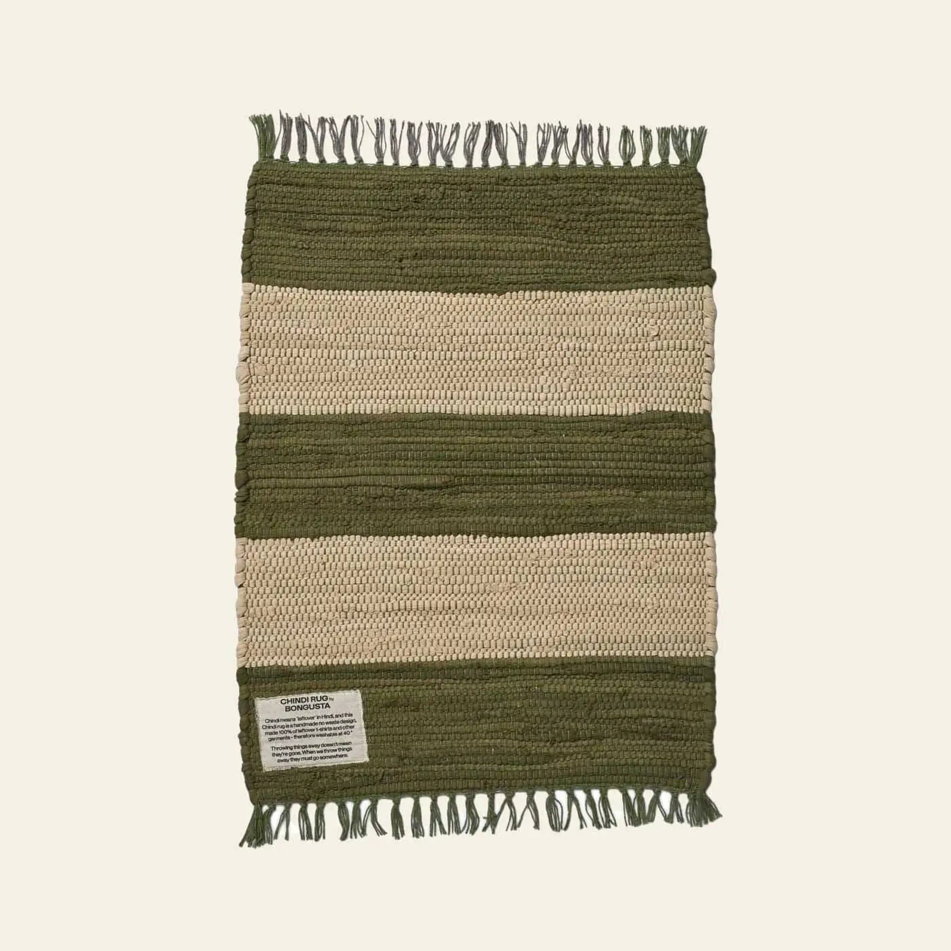 Bongusta Chindi Rug 45X60 Army Beige