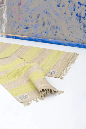 Bongusta Chindi Rug 45X60 Neon Yellow Creme 3 Scal