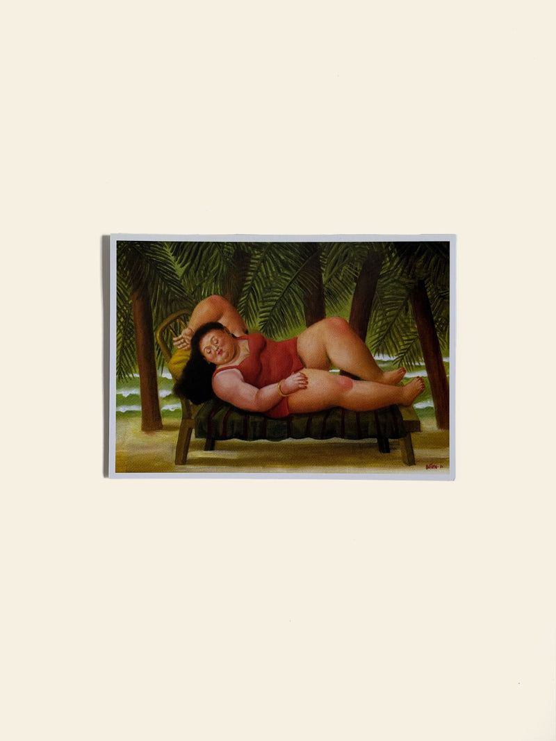 Botero Bather on the Beach Postcard