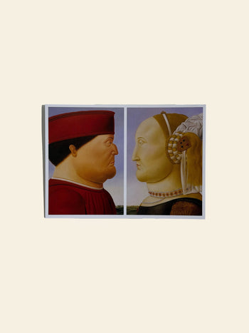 Botero Frederico da Montefeltro & Battista Sforza Postcard