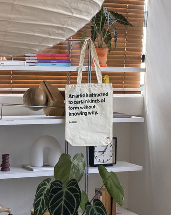 Botero Typography Tote Bag White/Black