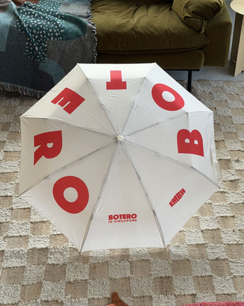 Botero Typography Umbrella White/Red