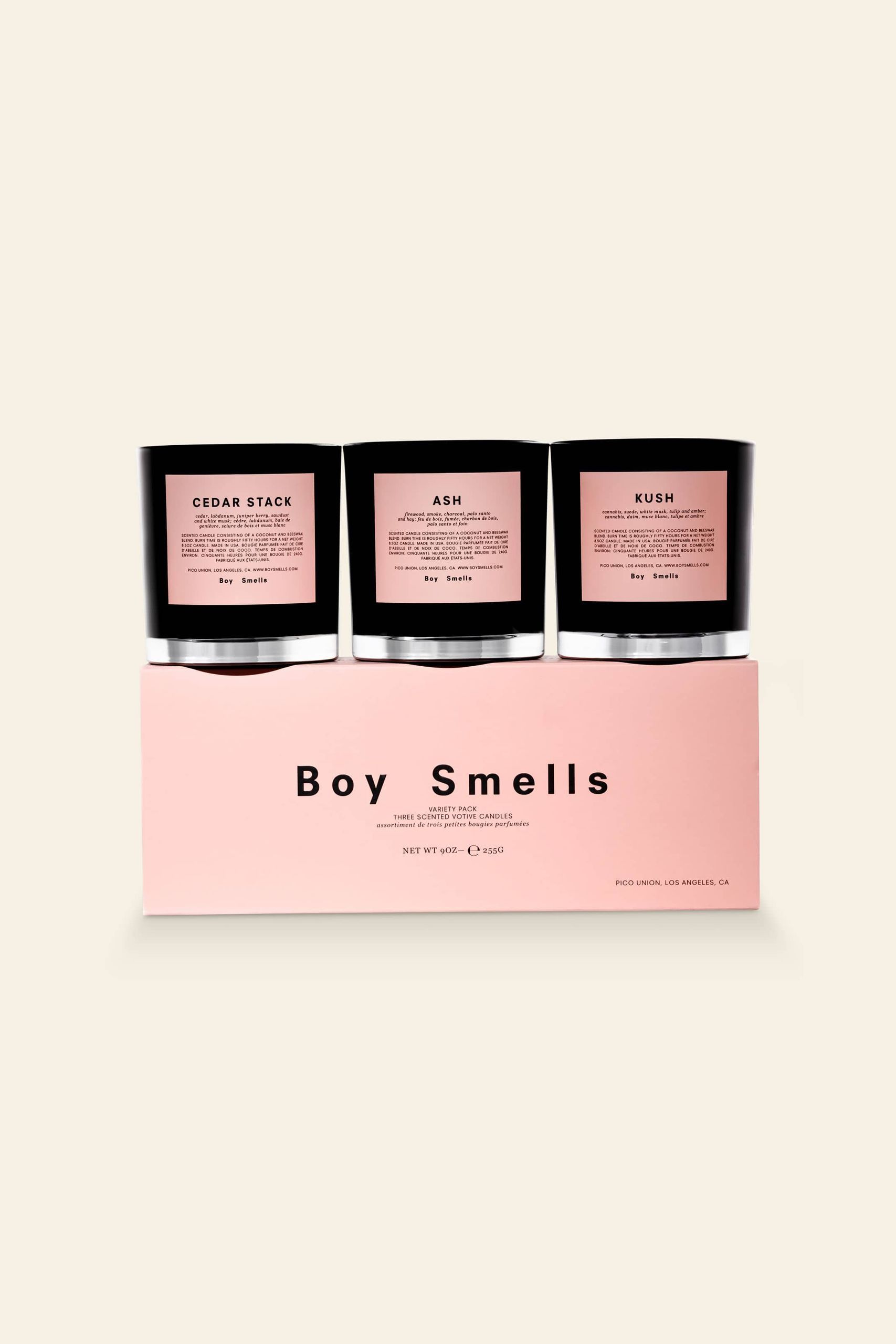 Boy Smells Kush Ash And Cedar Stack Votive Set 1